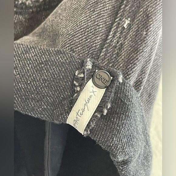 One Teaspoon x Free People Bandits Double Black baggy Denim Shorts 30 NWT - Picture 6 of 11